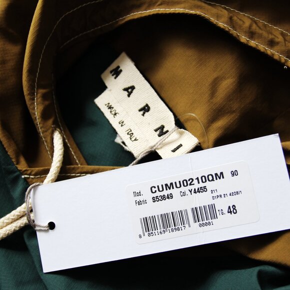 BNWT SS21 MARNI TRICOLOR ANORAK HOODIE 48 - Picture 8 of 11